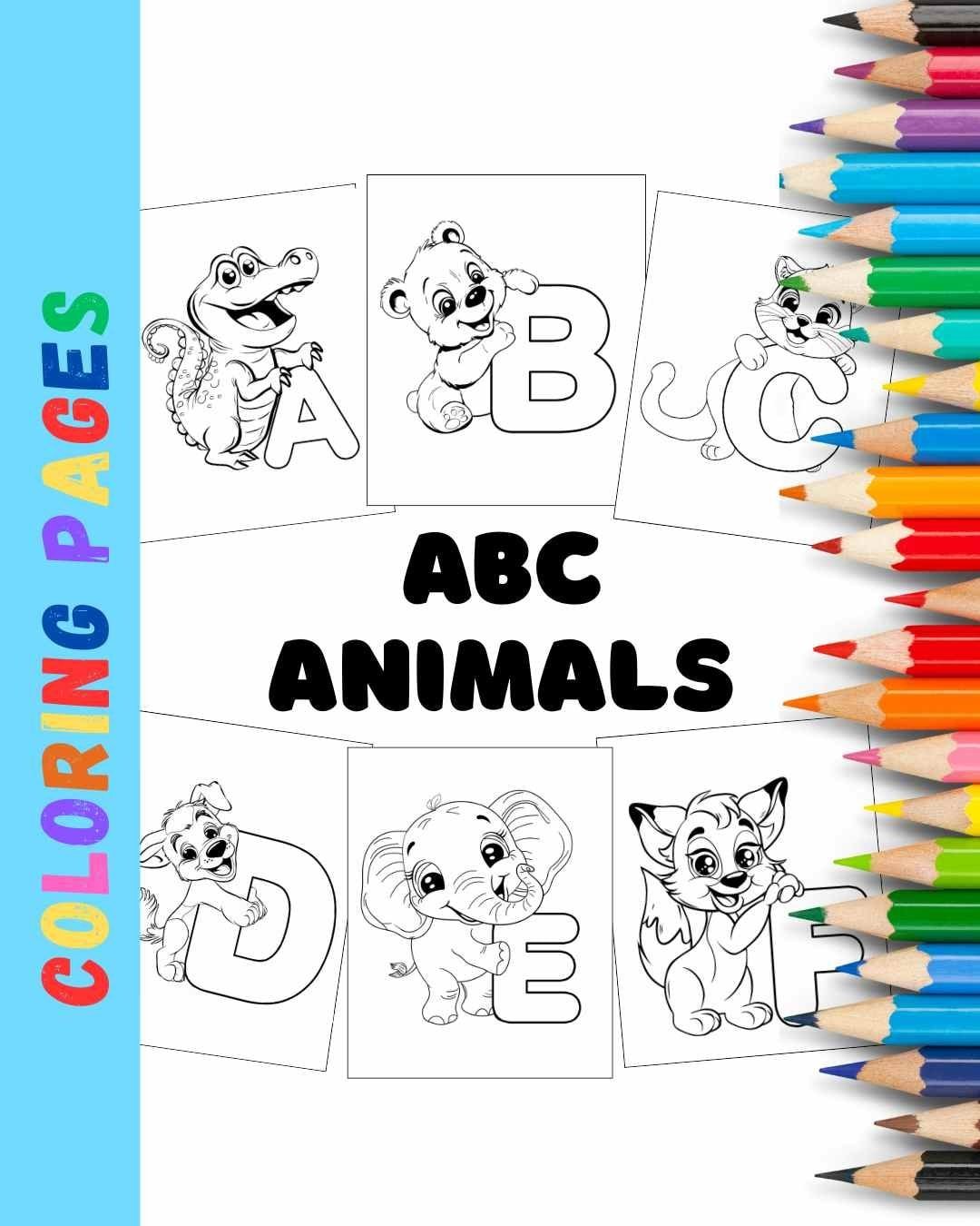 Abc Animal Control Free ABC Animals Coloring Pages (A–Z) Printable PDF Downloads